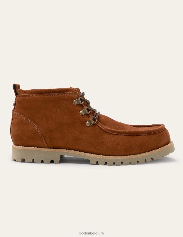 Hommes Boden brun clair bottes à lacets en daim chaussure Z42D03586