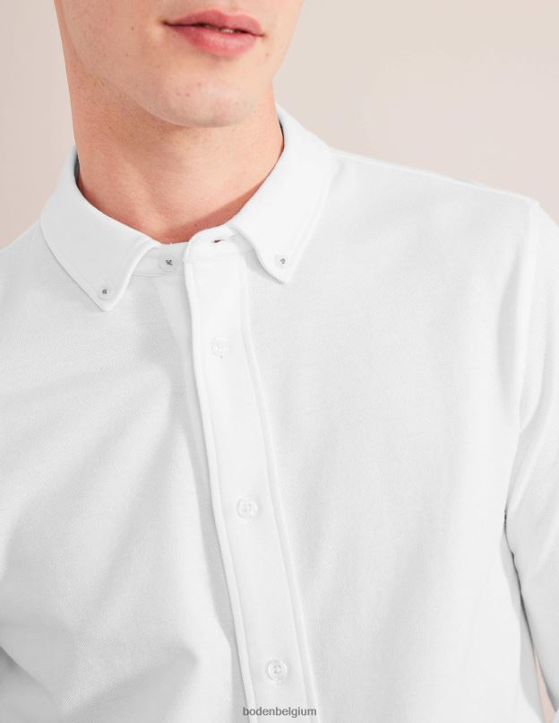 Hommes Boden blanc chemise légère en piqué vêtements Z42D03548