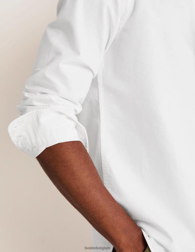 Hommes Boden blanc chemise slim boutonnée vêtements Z42D03569