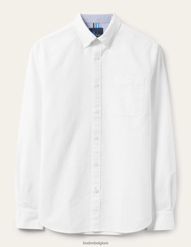 Hommes Boden blanc chemise slim boutonnée vêtements Z42D03569