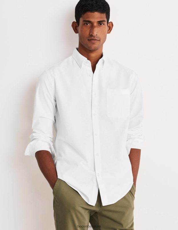 Hommes Boden blanc chemise slim boutonnée vêtements Z42D03569