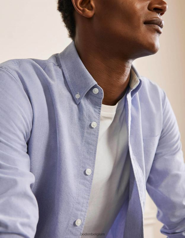 Hommes Boden bleu chemise oxford coupe slim vêtements Z42D03630
