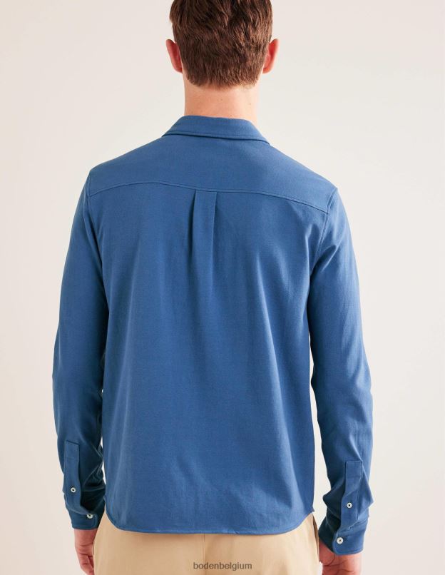Hommes Boden vraie marine chemise légère en piqué vêtements Z42D03631