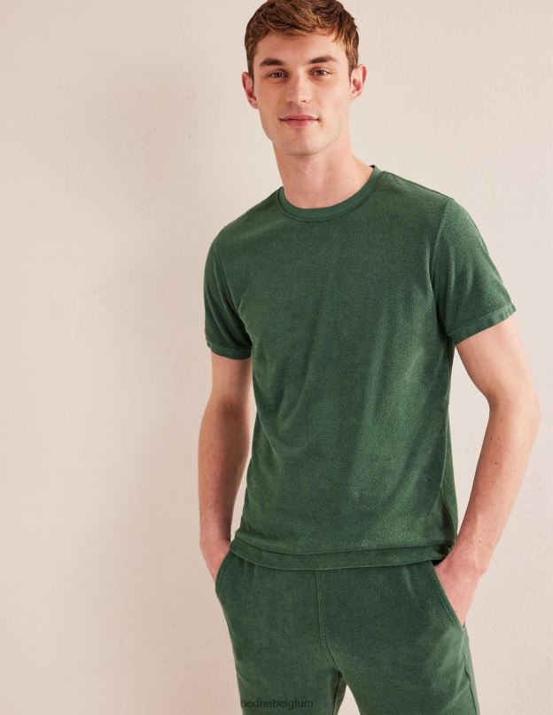 Hommes Boden feuille de palmier verte t-shirt en éponge vêtements Z42D03567