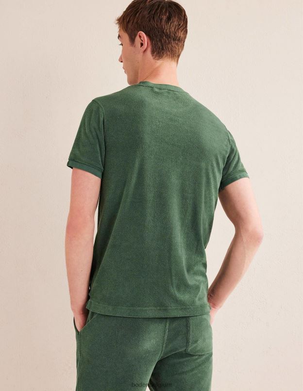 Hommes Boden feuille de palmier verte t-shirt en éponge vêtements Z42D03567