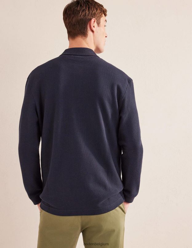 Hommes Boden marine polo décontracté à manches longues vêtements Z42D03527
