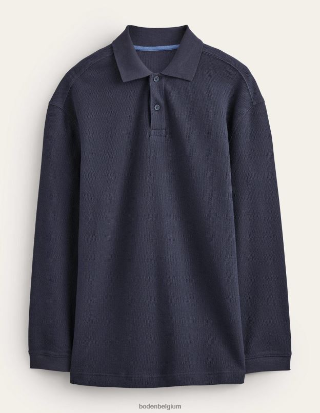 Hommes Boden marine polo décontracté à manches longues vêtements Z42D03527