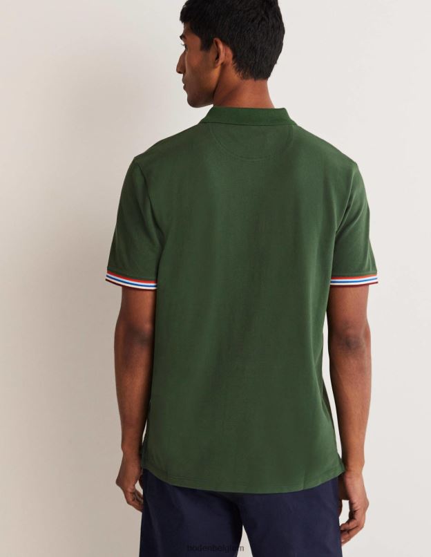 Hommes Boden parc vert polo piqué vêtements Z42D03635