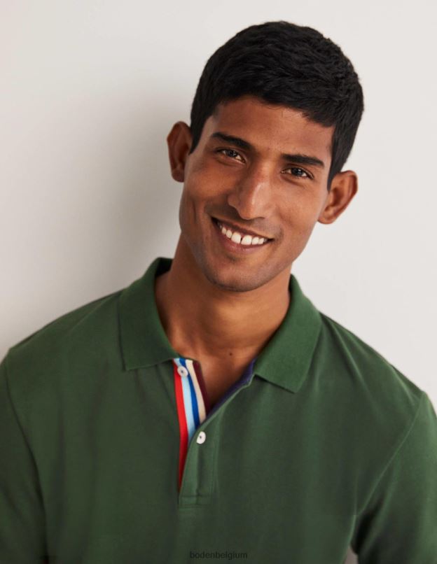 Hommes Boden parc vert polo piqué vêtements Z42D03635