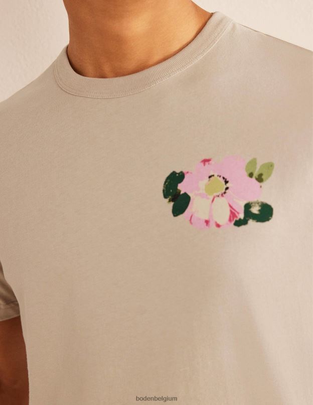 Hommes Boden pierre florale t-shirt graphique vêtements Z42D03529