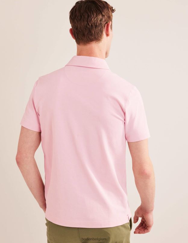 Hommes Boden rose guimauve polo piqué coupe slim vêtements Z42D03533