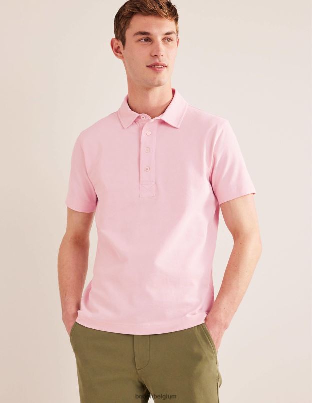 Hommes Boden rose guimauve polo piqué coupe slim vêtements Z42D03533