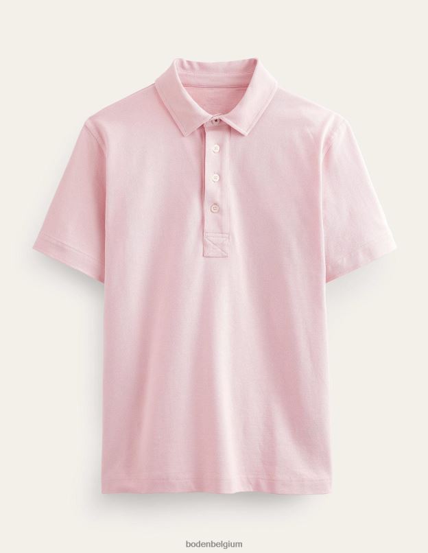 Hommes Boden rose guimauve polo piqué coupe slim vêtements Z42D03533
