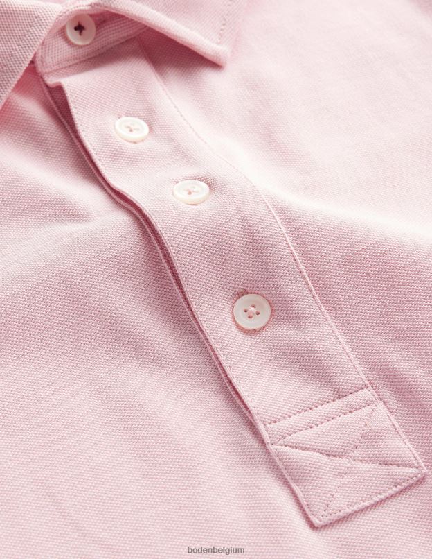 Hommes Boden rose guimauve polo piqué coupe slim vêtements Z42D03533