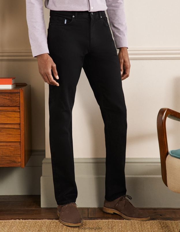 Hommes Boden jean noir jean droit vêtements Z42D03591