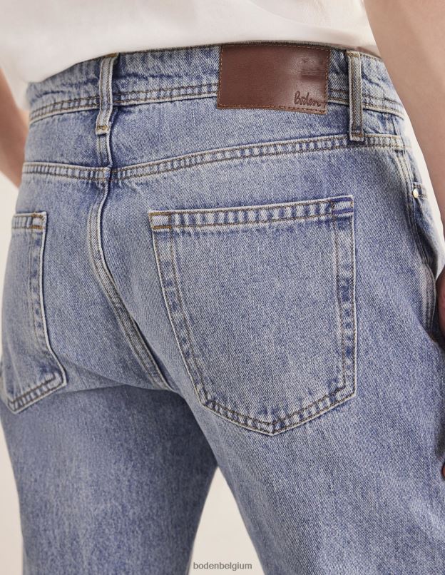 Hommes Boden lavage vintage jean coupe droite vêtements Z42D03575