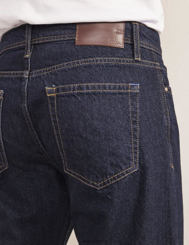 Hommes Boden rinçage foncé jean coupe droite vêtements Z42D03549