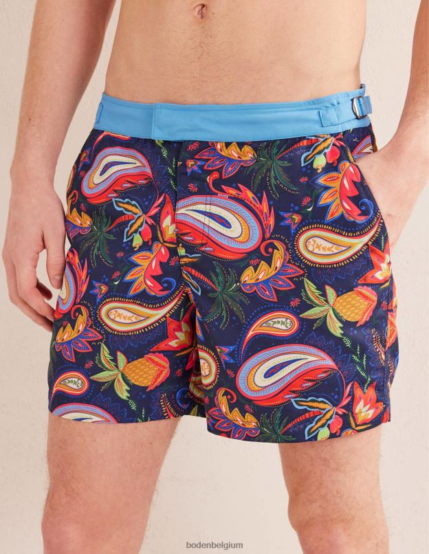 Hommes Boden cachemire multi ananas short de bain taille fixe vêtements Z42D03566
