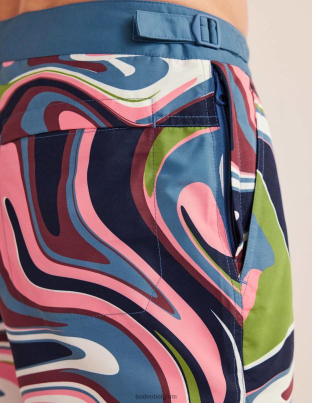 Hommes Boden tourbillon multi-utopie short de bain taille fixe vêtements Z42D03547