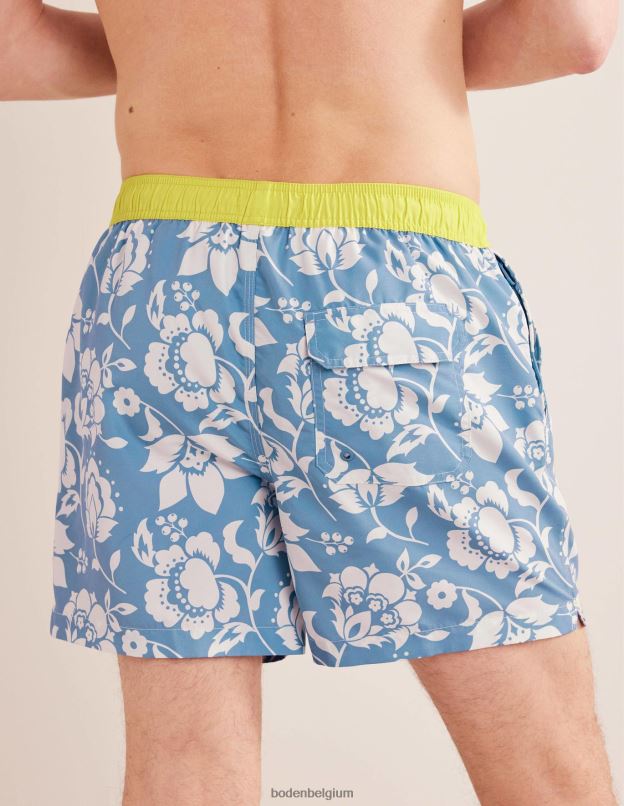 Hommes Boden tribord et écru floral short de bain à taille élastiquée vêtements Z42D03498