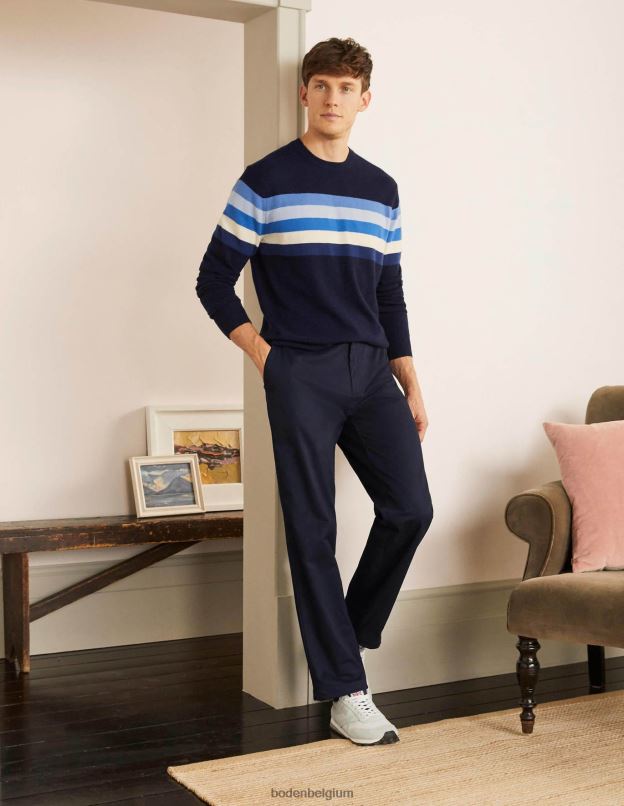 Hommes Boden marine chino original à jambe droite vêtements Z42D03562
