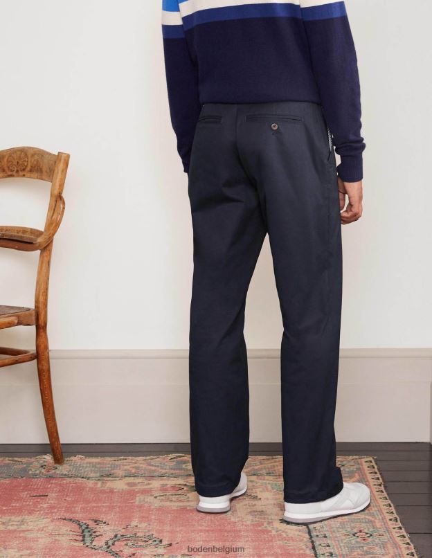 Hommes Boden marine chino original à jambe droite vêtements Z42D03562