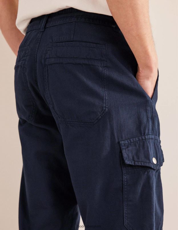 Hommes Boden marine française pantalon de voile décontracté vêtements Z42D03505