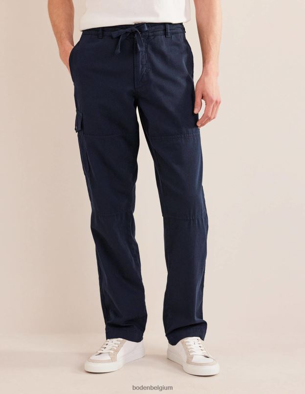 Hommes Boden marine française pantalon de voile décontracté vêtements Z42D03505