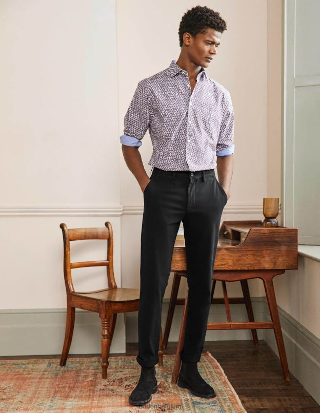 Hommes Boden noir pantalon chino slim vêtements Z42D03602