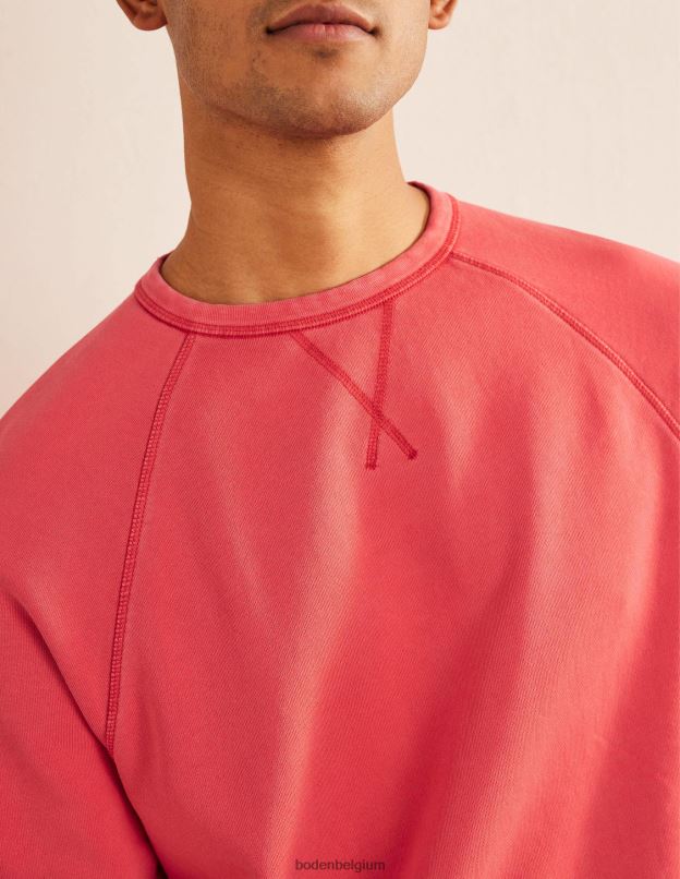 Hommes Boden confiture rouge sweat-shirt teint en pièce vêtements Z42D03506
