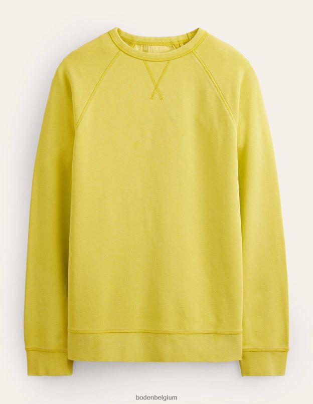Hommes Boden jaune groseille sweat-shirt teint en pièce vêtements Z42D03568