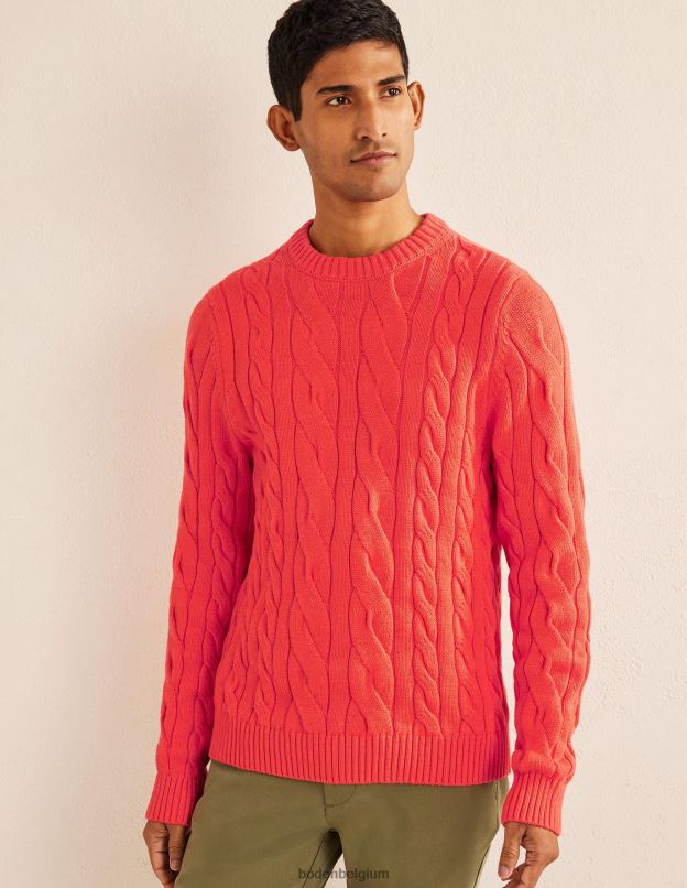 Hommes Boden Confiture col rond torsadé en coton vêtements Z42D03542