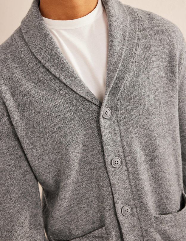 Hommes Boden mélange gris clair cardigan à col châle vêtements Z42D03509