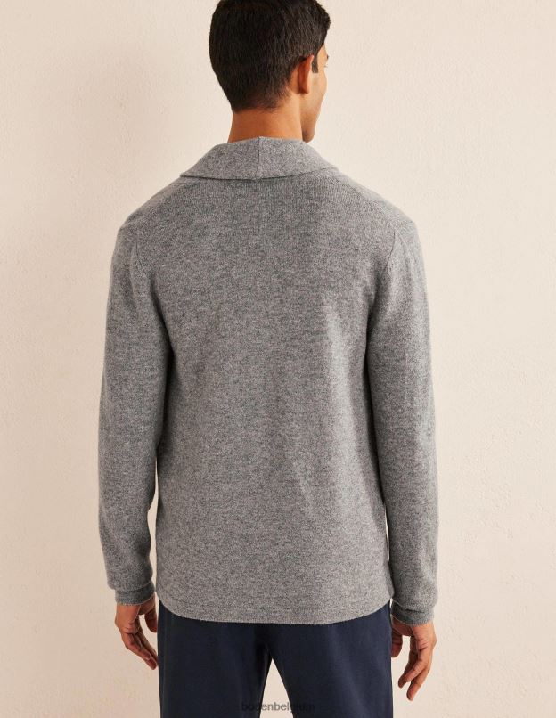 Hommes Boden mélange gris clair cardigan à col châle vêtements Z42D03509
