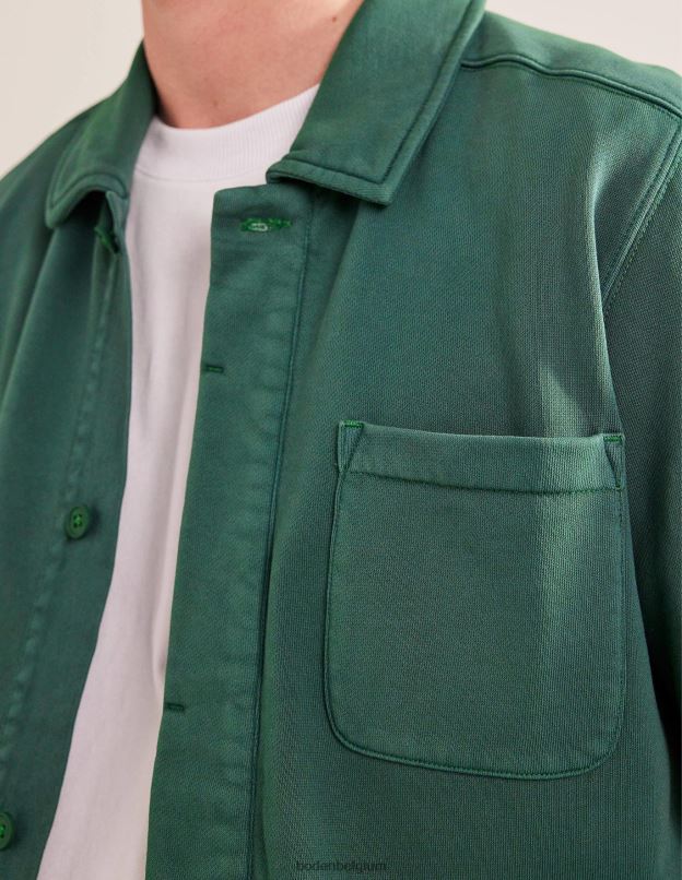 Hommes Boden feuille de palmier verte sueur harrington vêtements Z42D03503